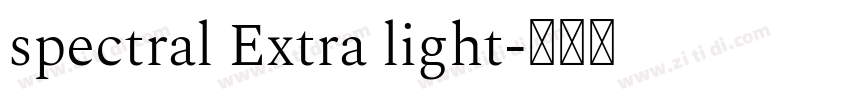 spectral Extra light字体转换